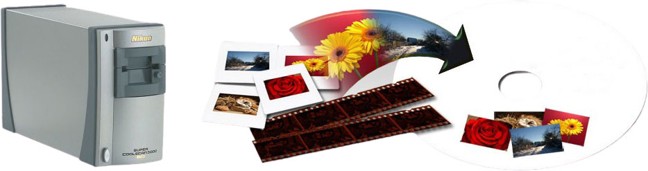 lab professionale di scansione diapositive 24x35 in dvd digitale scan