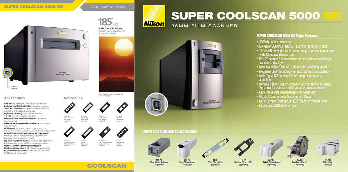 Nikon Super Coolscan 5000 e 9000 ED 35mm Film Scanner